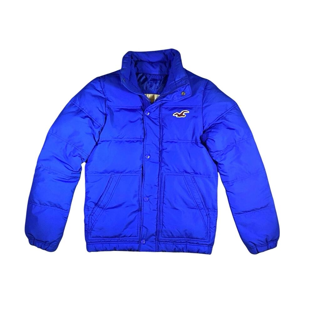 Hollister True Blue Classic Puffer Down Feather Jacket - S